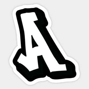 INITIAL "A" Street Art Sticker